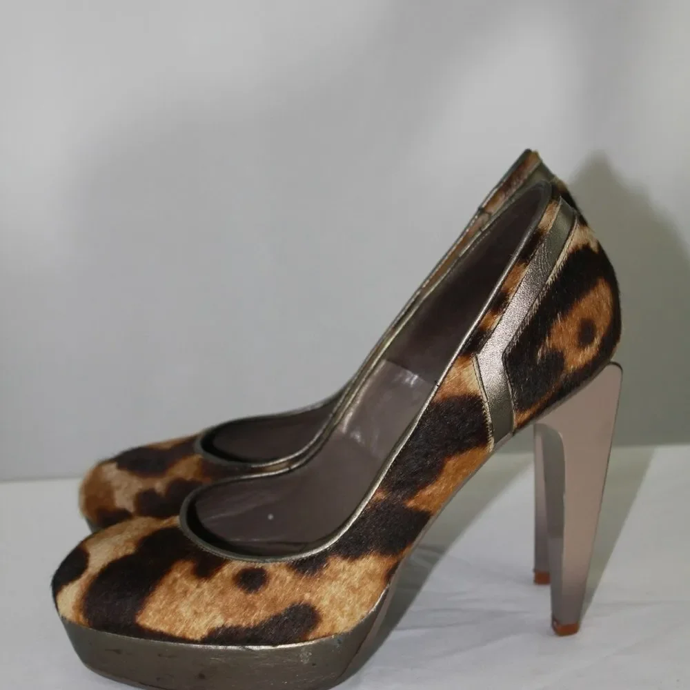 Versace Animal Print Heels (Size: 10)
